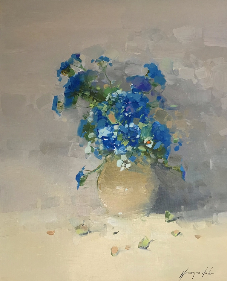Vase of Flowers, Original oil Painting, Handmade artwork, One of a Kind             